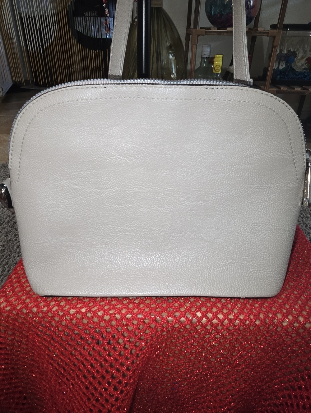 Betsey Johnson Black White Gray Puppy Applique Crossbody In Preloved Condition - Picture 7 of 12